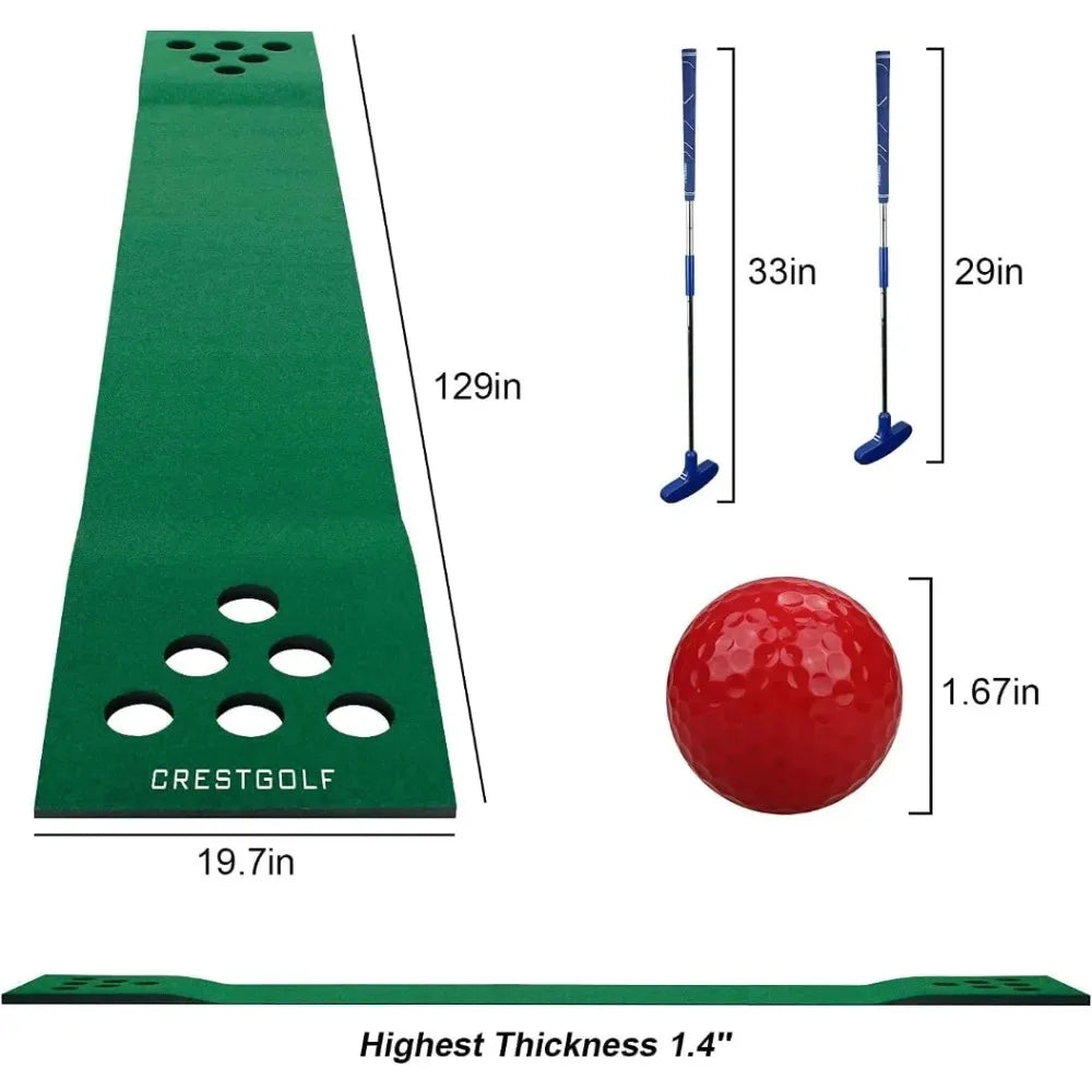 Golf Pong Mat Game Set Green Mat,Golf Putting Mat