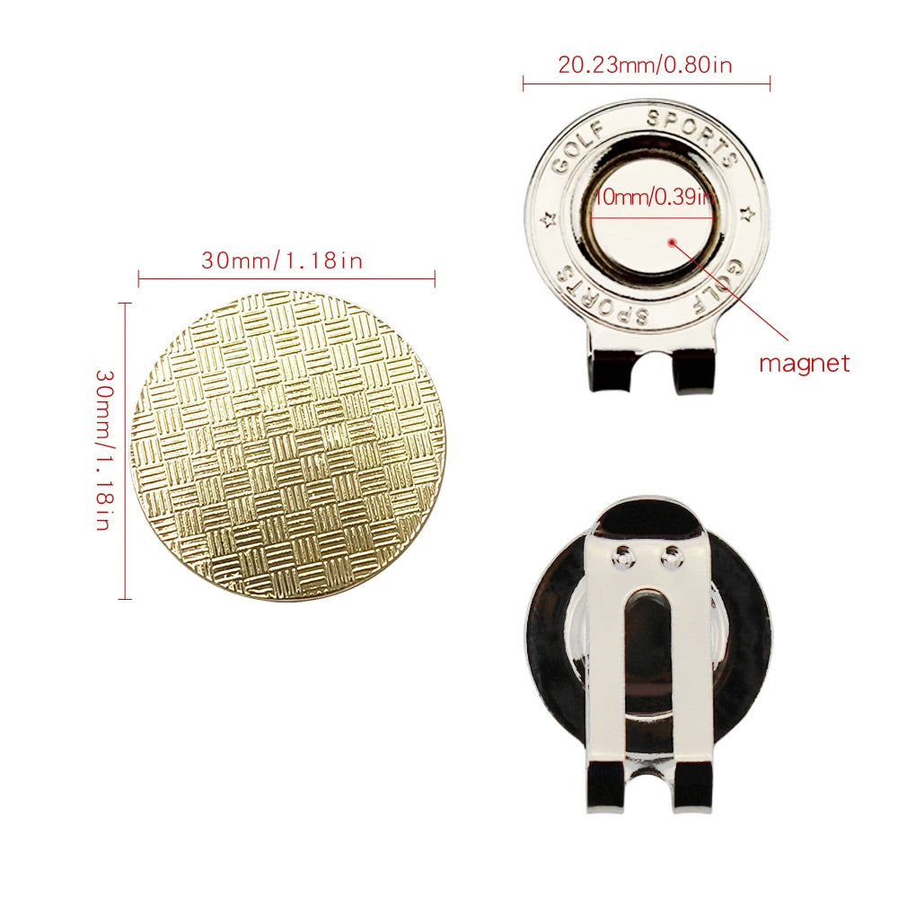 Golf Ball Mark with Magnetic Golf Hat Clip